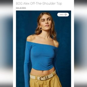 NWOT BDG Alex Off-The-Shoulder Top